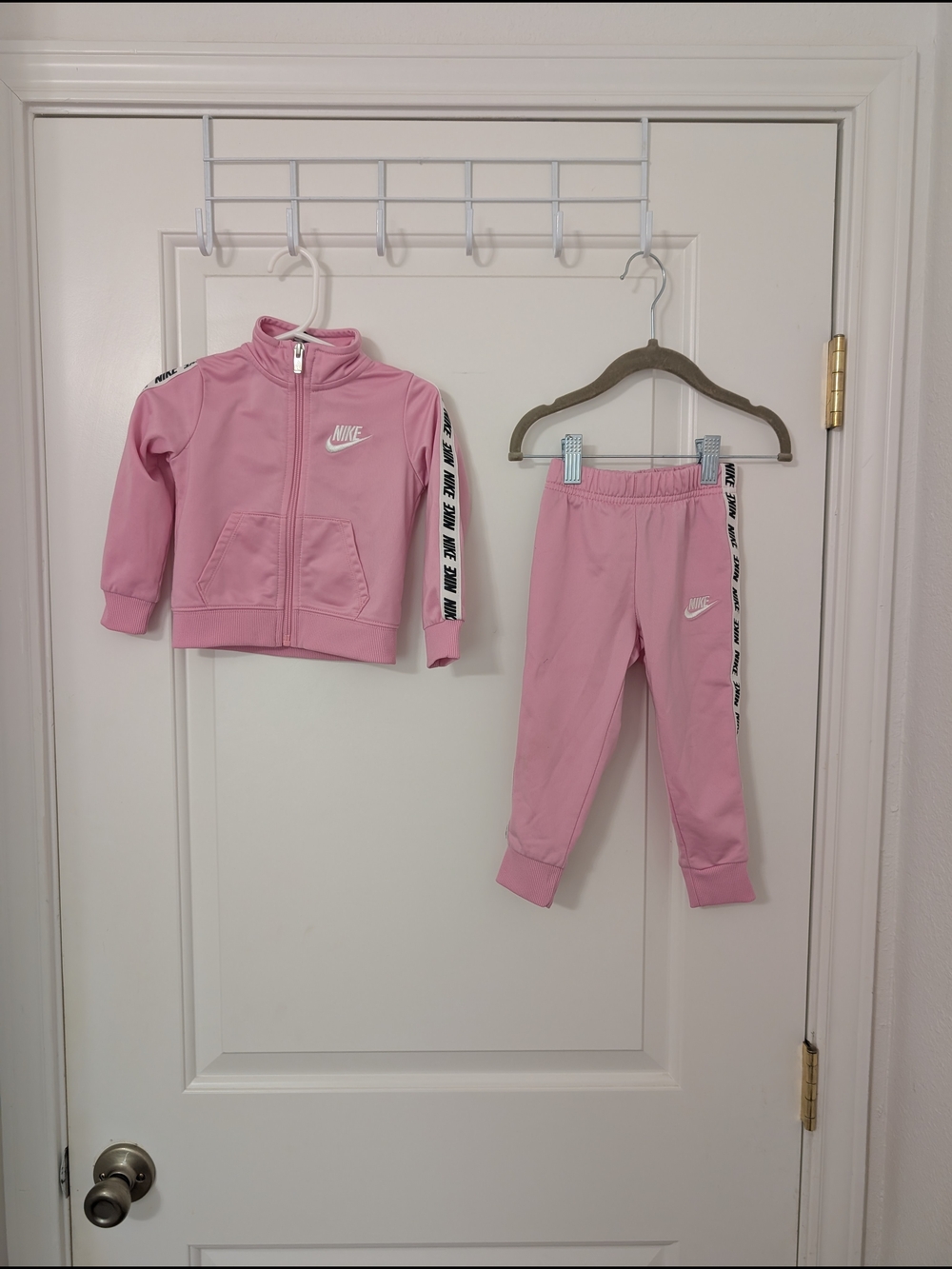 Nike Girls' Pink Zip Track Jacket & Pants Set 18m